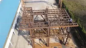 Trial Assembly of Structural Steel for  Material Loading Station Project in South Africa