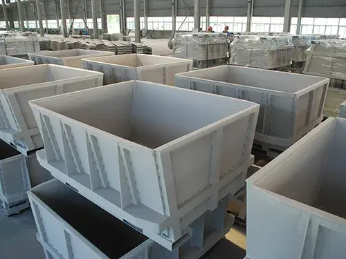 Slag collection boxes