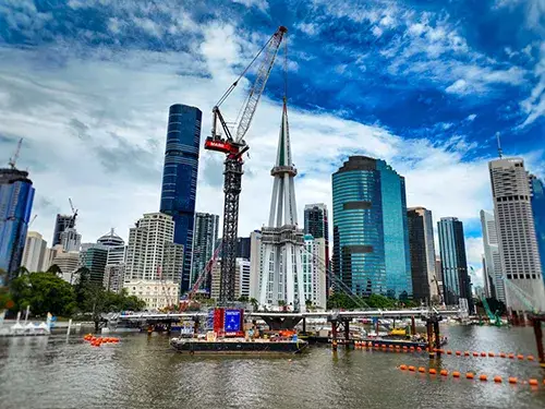 Bridge pylon installation