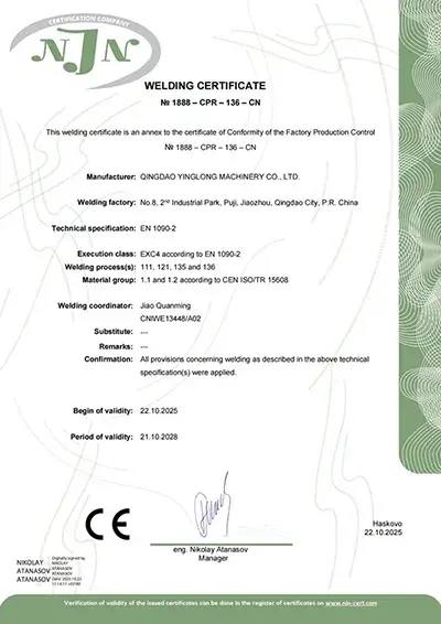 EN-1090-2 Certification