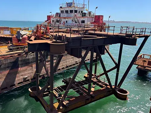 On-Site Installation of Steel Structures for Port Infrastructure