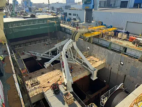 On-Site Installation of Ship Steel Structures